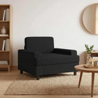 Fauteuil zwart stof 110x98x85 cm
