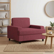 Fauteuil wijnrood stof 110x98x85 cm