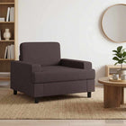 Fauteuil donkerbruin stof 110x98x85 cm