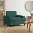 Fauteuil donkergroen stof 110x98x85 cm