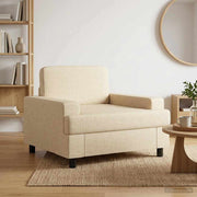 Fauteuil crèmekleurig stof 110x98x85 cm
