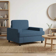 Fauteuil blauw stof 110x98x85 cm