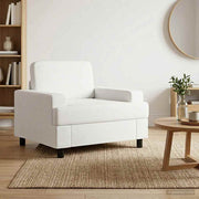 Fauteuil stof wit 110x98x85 cm