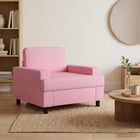 Fauteuil roze stof 110x98x85 cm