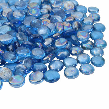 Glasnugget 17-19 mm Licht kobaltblauw Glas