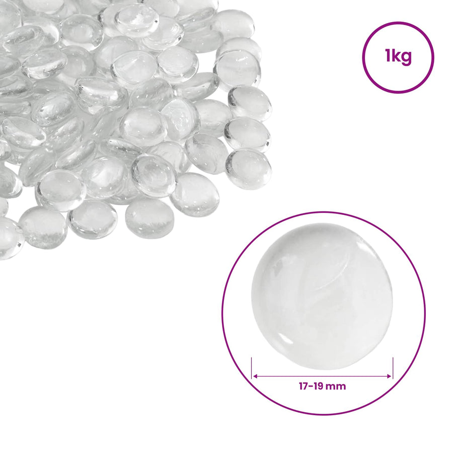 Glasnugget 17-19 mm Transparant Glas