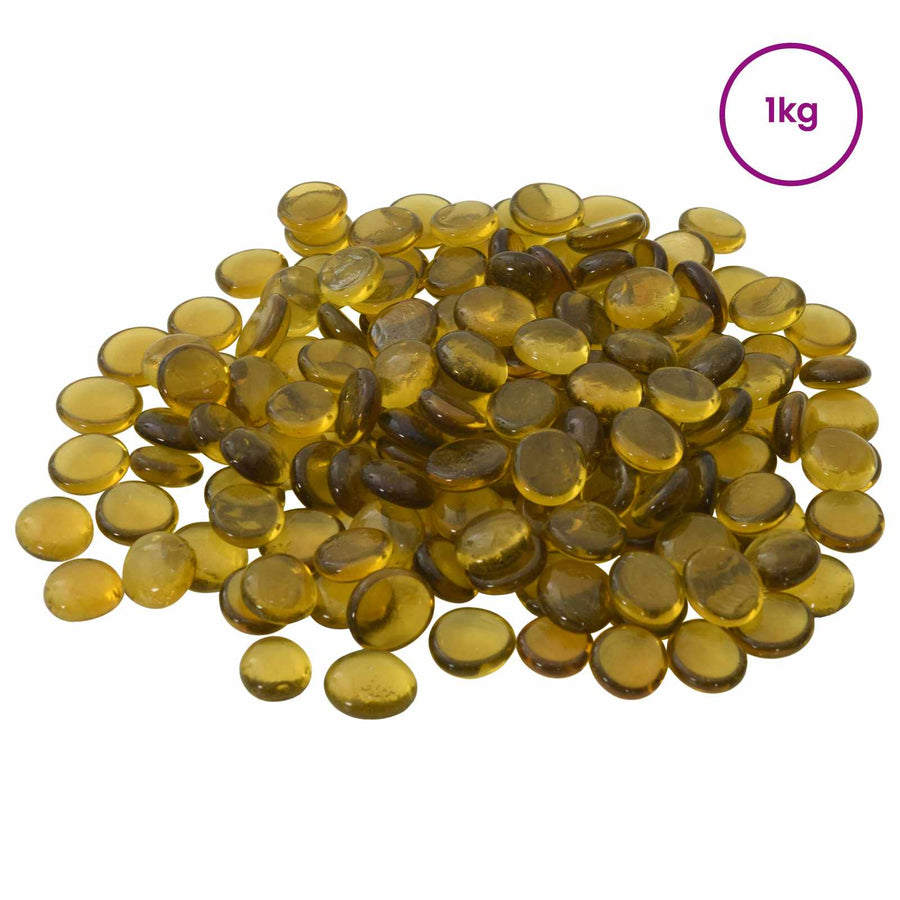 Glasnugget 17-19 mm Geel Glas
