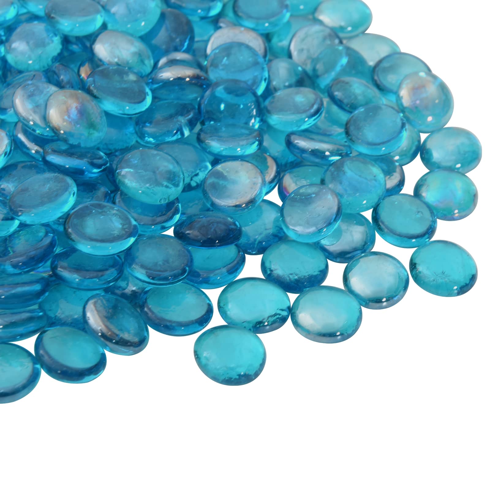 Glasnugget 17-19 mm Aqua blauw Glas