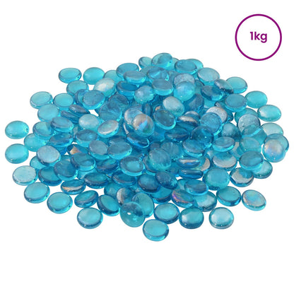 Glasnugget 17-19 mm Aqua blauw Glas
