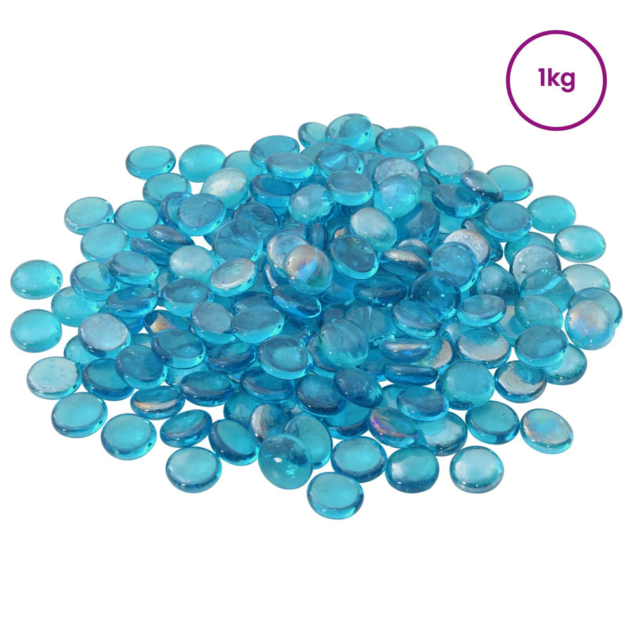 Glasnugget 17-19 mm Aqua blauw Glas