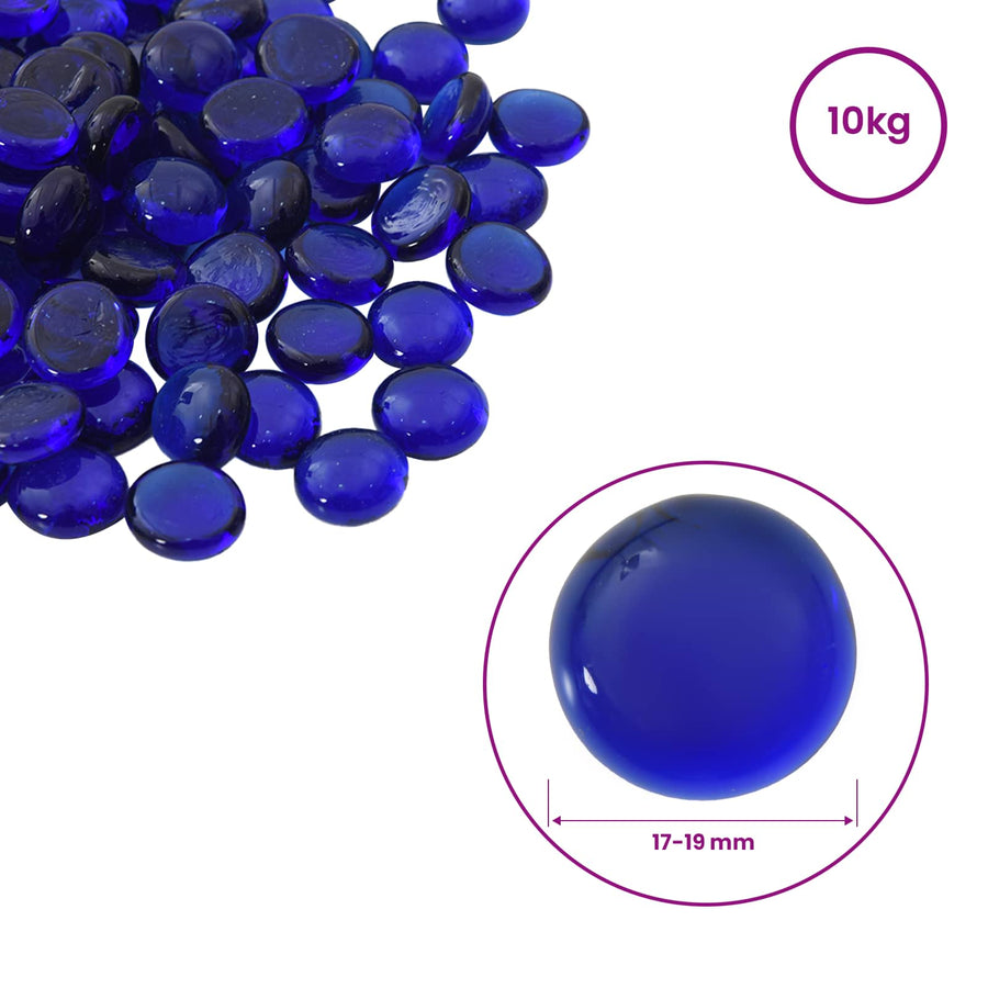 Glasnugget 17-19 mm Kobaltblauw Glas