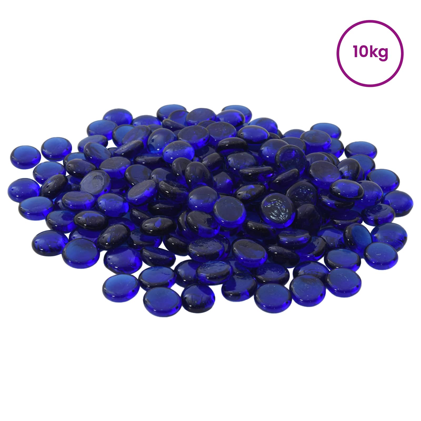 Glasnugget 17-19 mm Kobaltblauw Glas