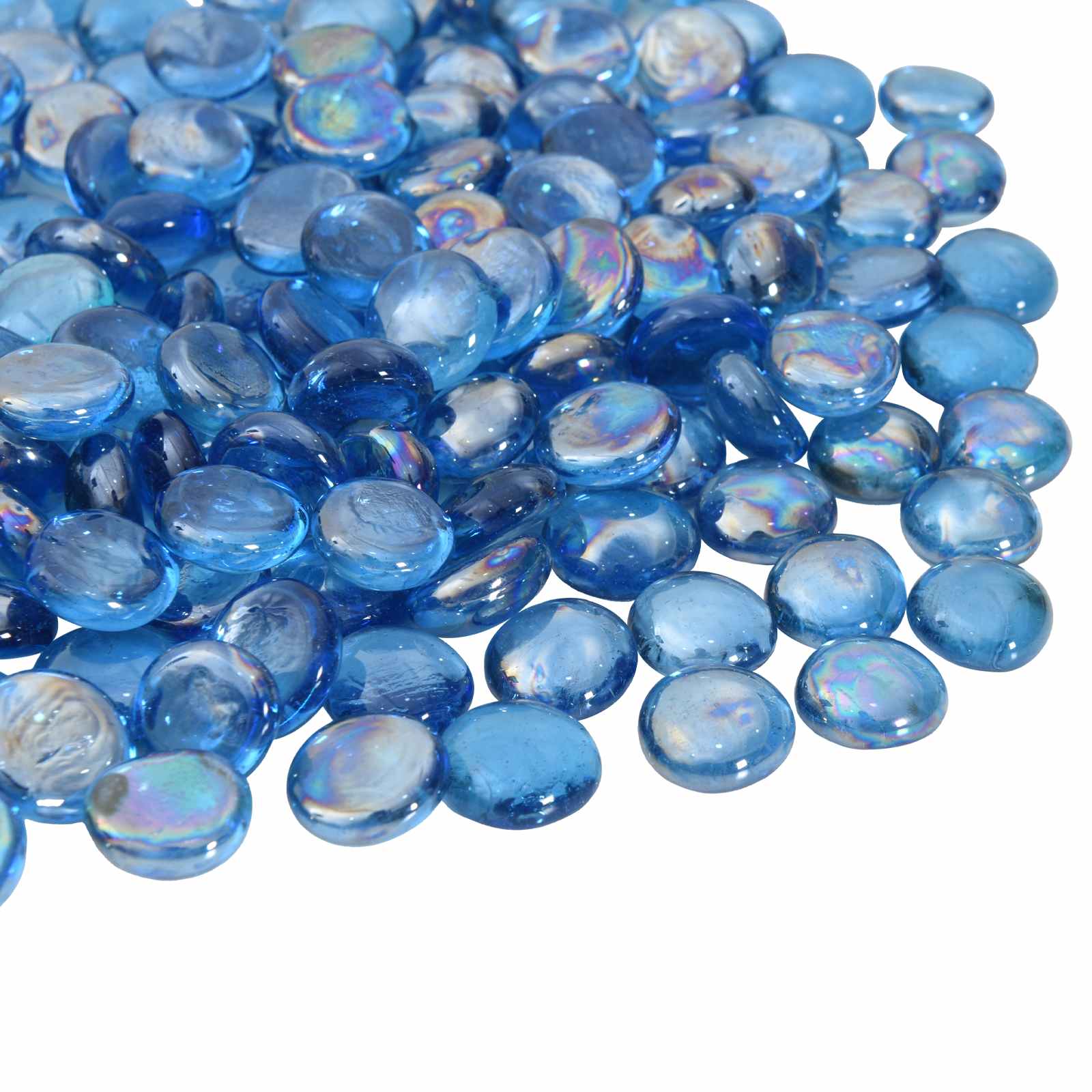 Glasnugget 17-19 mm Licht kobaltblauw Glas