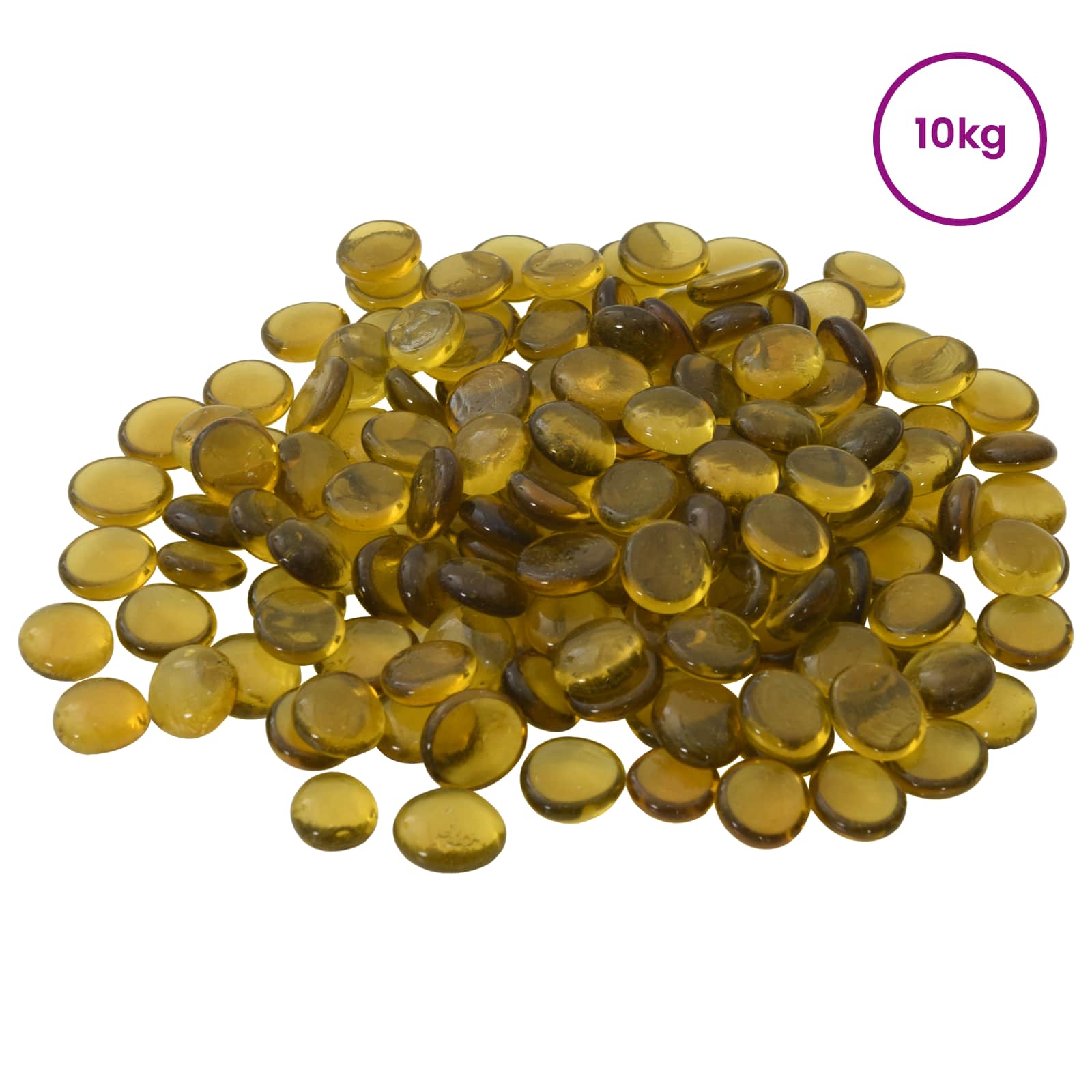 Glasnugget 17-19 mm Geel Glas