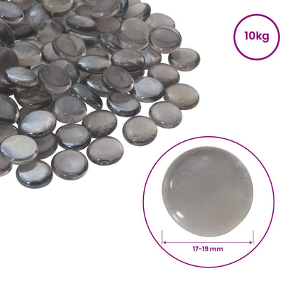 Glasnugget 17-19 mm Paarsgrijs Glas