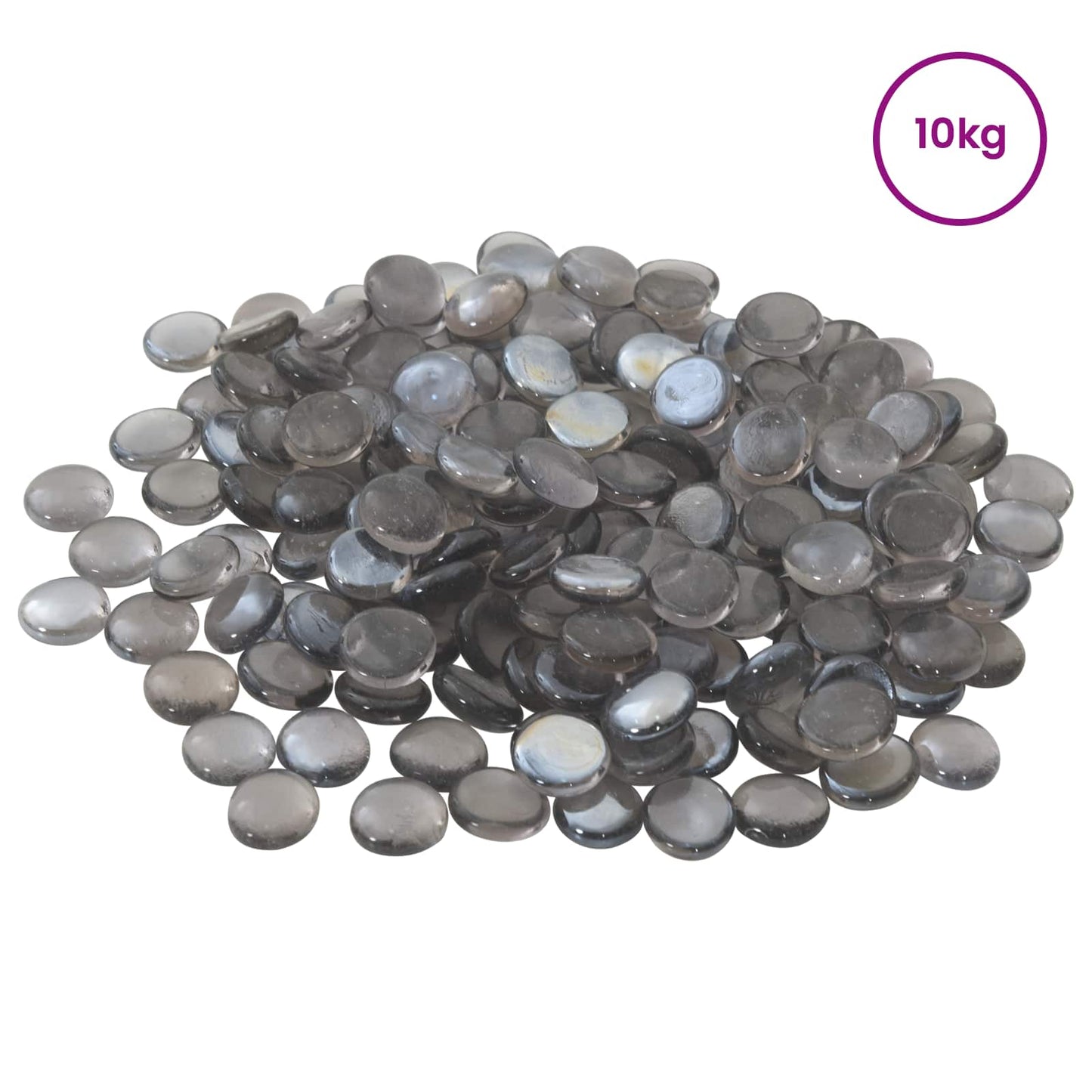 Glasnugget 17-19 mm Paarsgrijs Glas