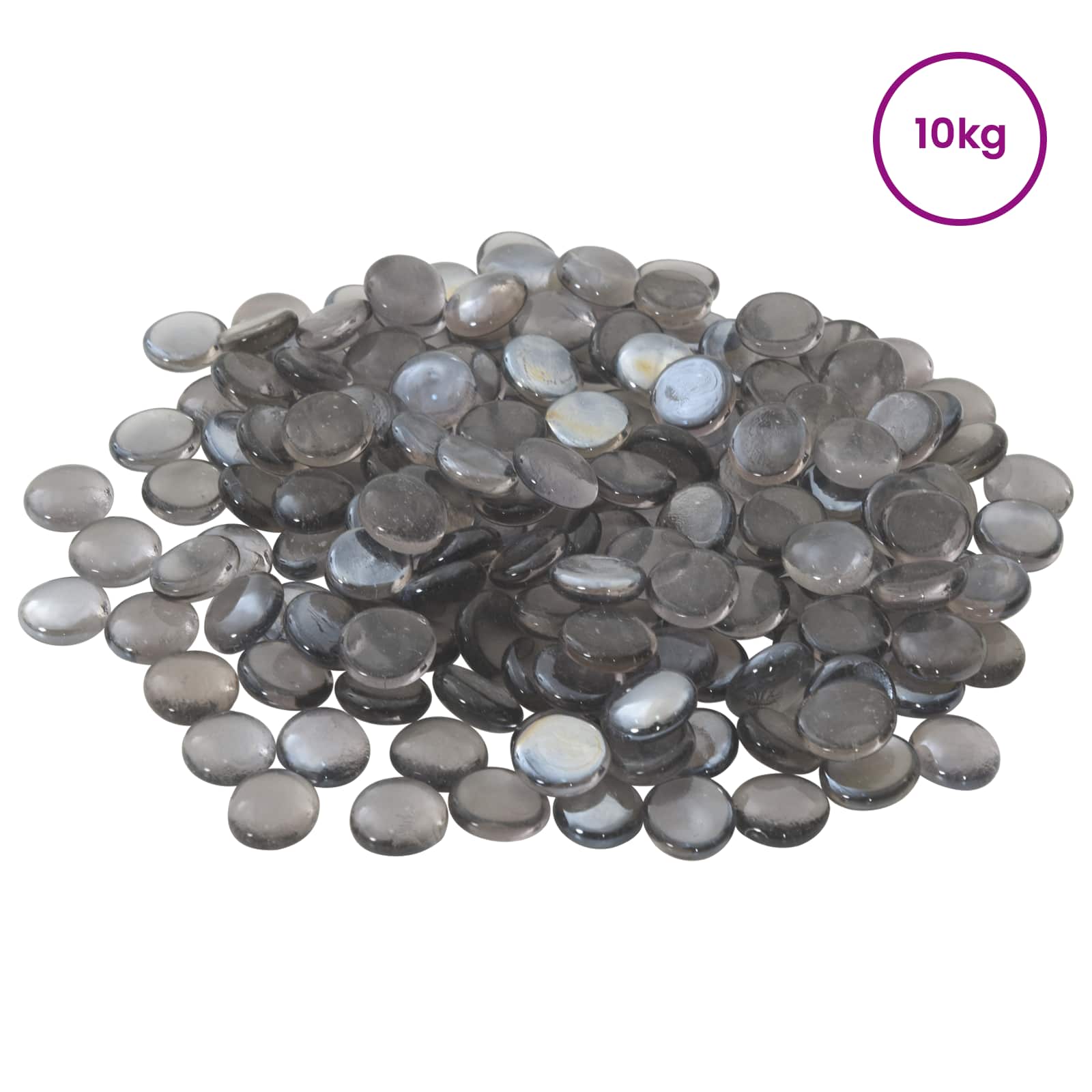 Glasnugget 17-19 mm Paarsgrijs Glas