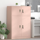 Opbergkast 2 st Roze 90 x 40 x 130 cm Staal Vergrendelbaar