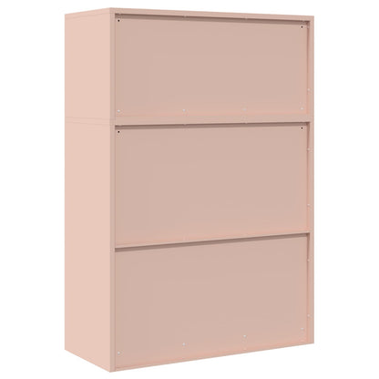 Opbergkast 2 st Roze 90 x 40 x 130 cm Staal Vergrendelbaar