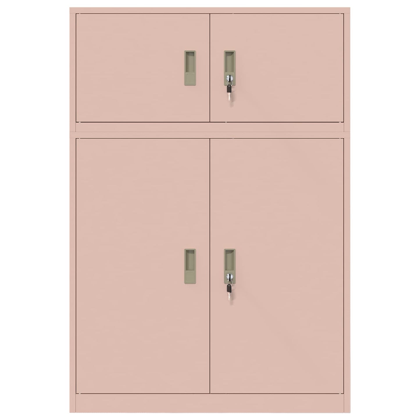 Opbergkast 2 st Roze 90 x 40 x 130 cm Staal Vergrendelbaar