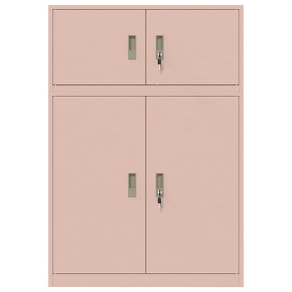 Opbergkast 2 st Roze 90 x 40 x 130 cm Staal Vergrendelbaar