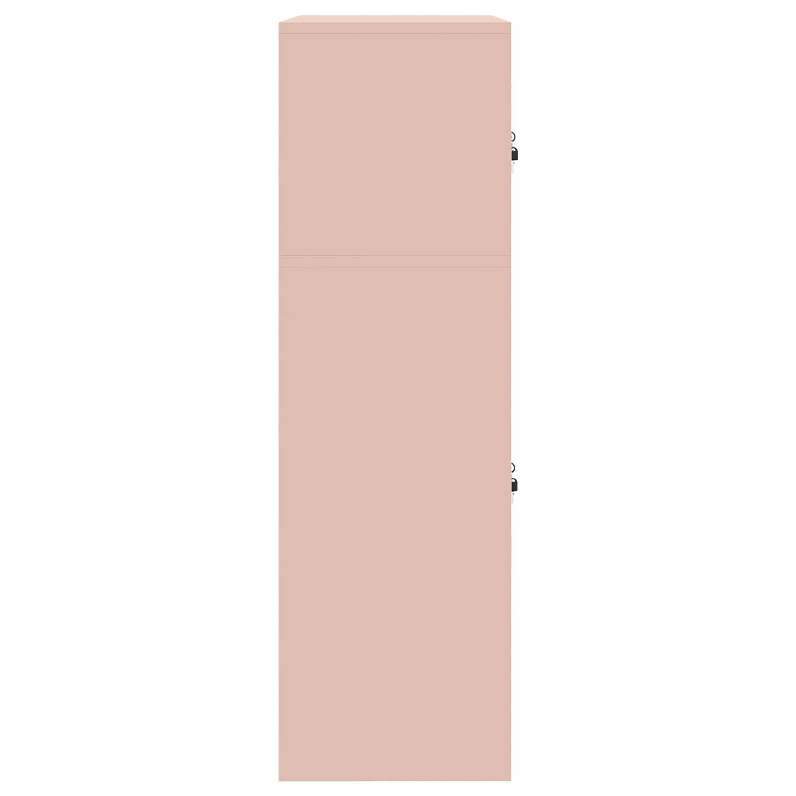 Opbergkast 2 st Roze 90 x 40 x 130 cm Staal Vergrendelbaar