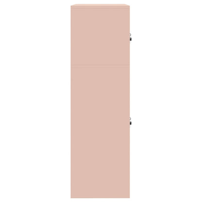 Opbergkast 2 st Roze 90 x 40 x 130 cm Staal Vergrendelbaar