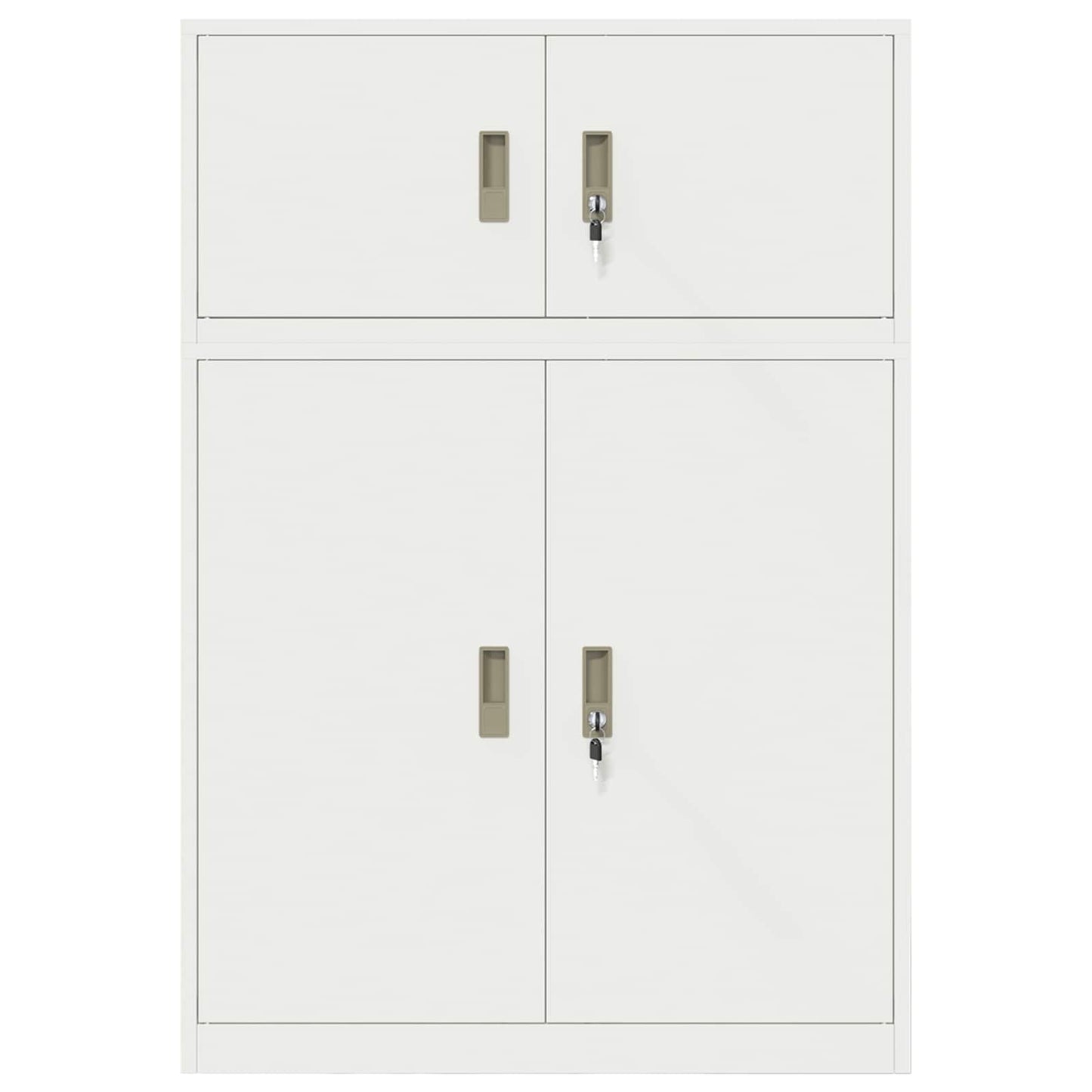 Opbergkast 2 st Wit 90 x 40 x 130 cm Staal Vergrendelbaar