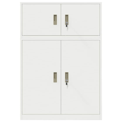 Opbergkast 2 st Wit 90 x 40 x 130 cm Staal Vergrendelbaar