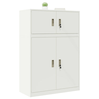 Opbergkast 2 st Wit 90 x 40 x 130 cm Staal Vergrendelbaar