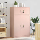 Opbergkast 2 st Roze 90 x 40 x 145 cm Staal Vergrendelbaar