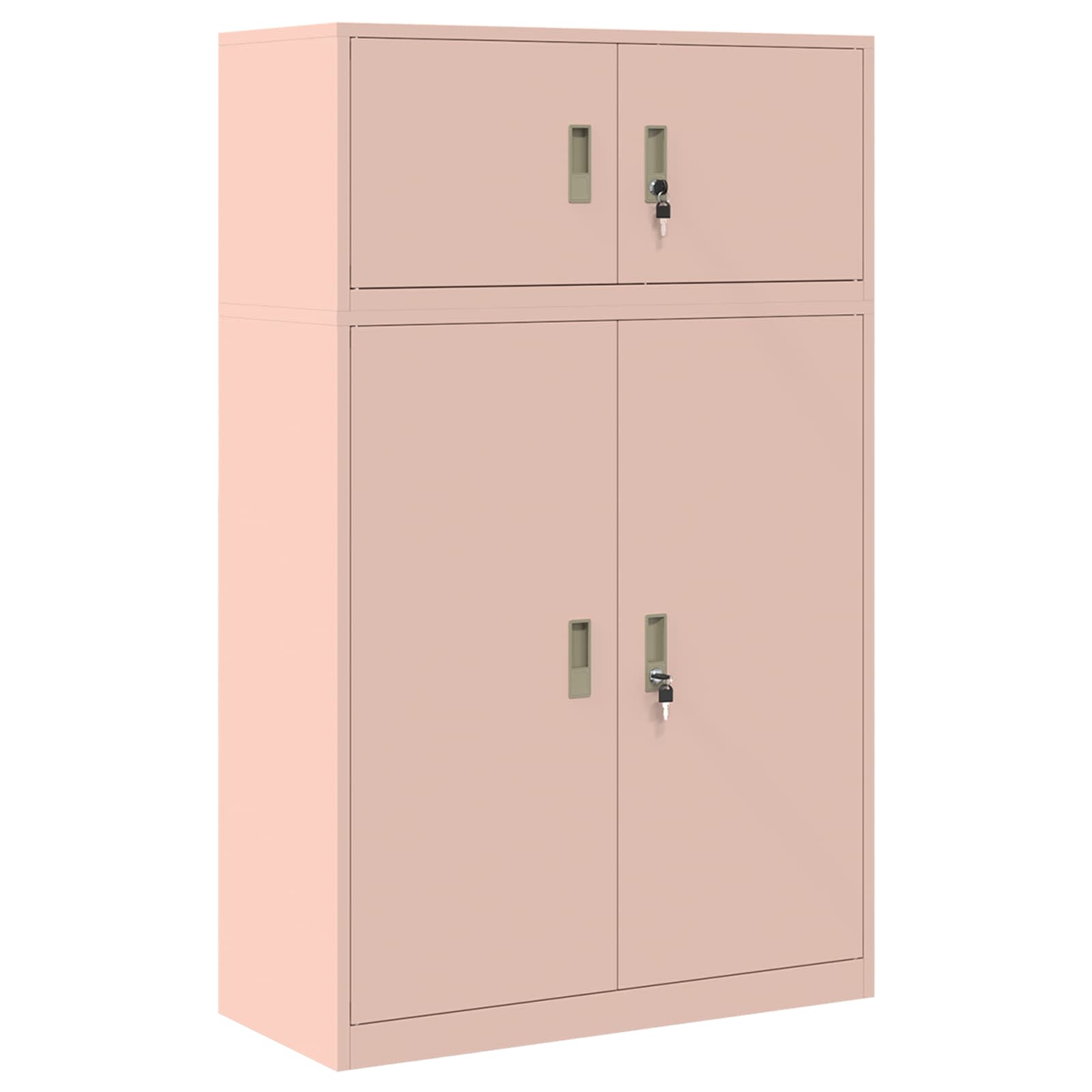 Opbergkast 2 st Roze 90 x 40 x 145 cm Staal Vergrendelbaar