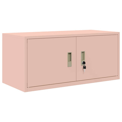 Opbergkast 2 st Roze 90 x 40 x 145 cm Staal Vergrendelbaar