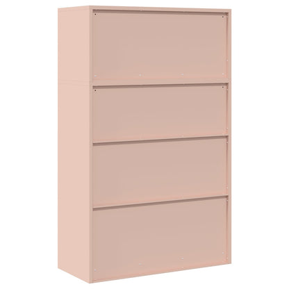 Opbergkast 2 st Roze 90 x 40 x 145 cm Staal Vergrendelbaar