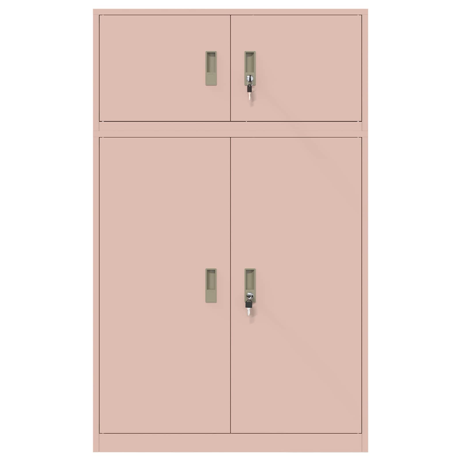 Opbergkast 2 st Roze 90 x 40 x 145 cm Staal Vergrendelbaar