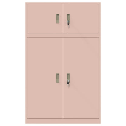 Opbergkast 2 st Roze 90 x 40 x 145 cm Staal Vergrendelbaar