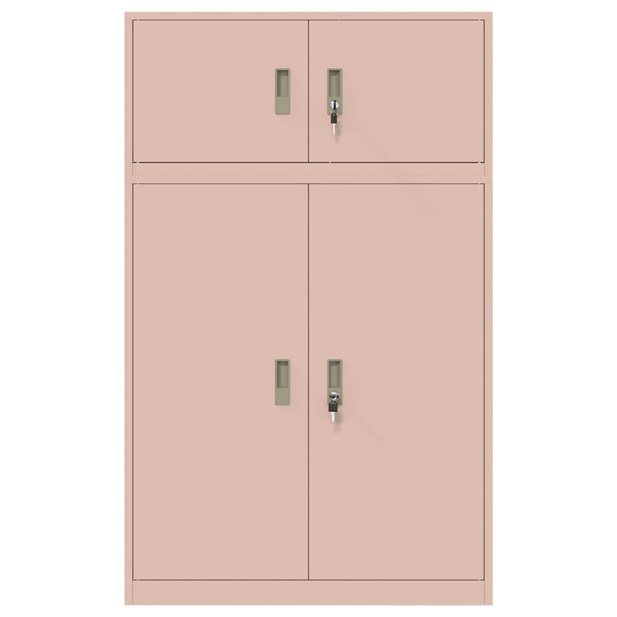 Opbergkast 2 st Roze 90 x 40 x 145 cm Staal Vergrendelbaar