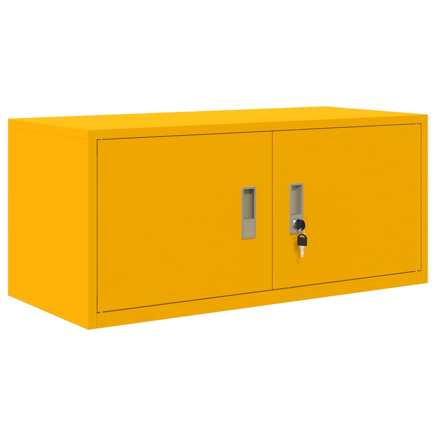 Opbergkast 2 st Mosterdgeel 90 x 40 x 145 cm Staal