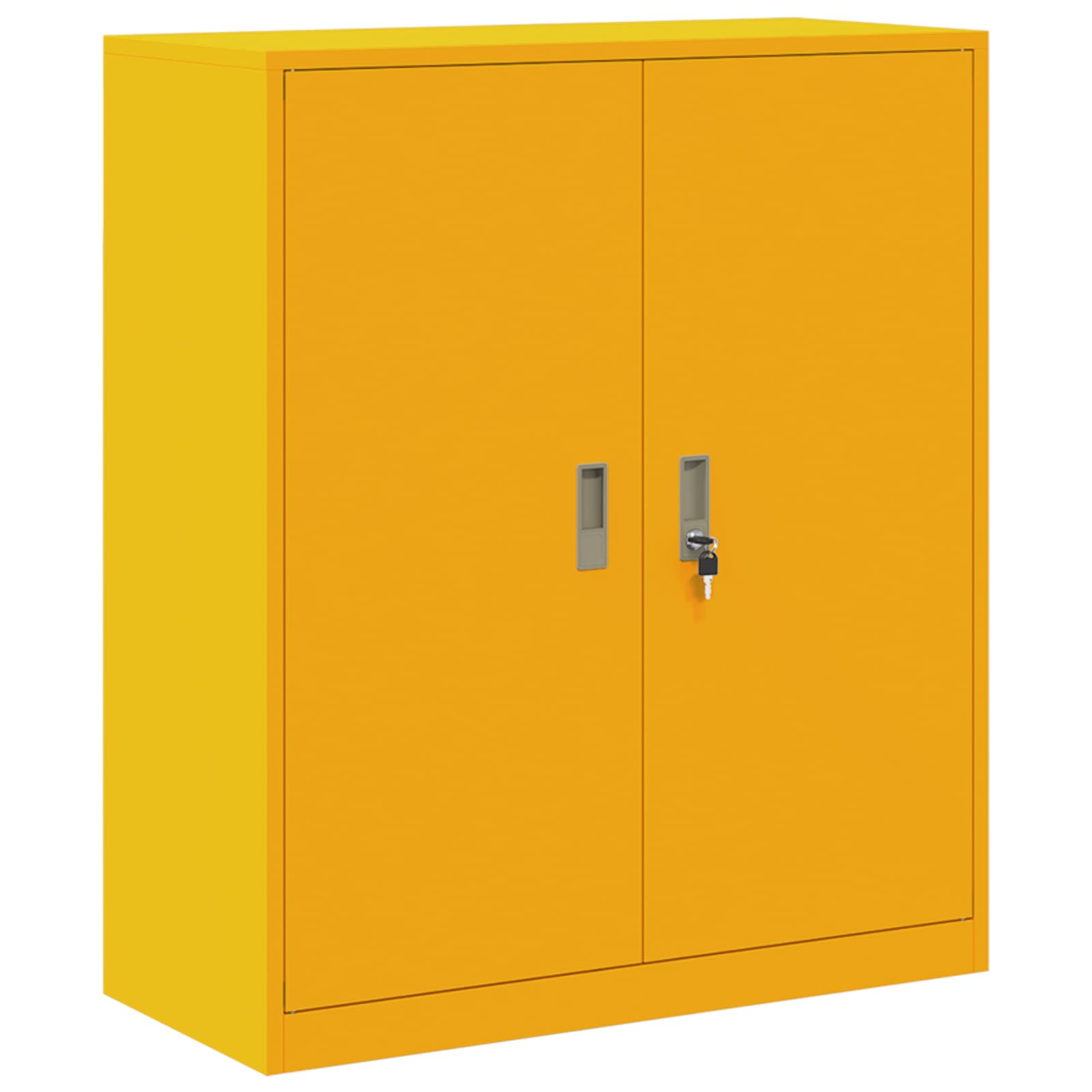 Opbergkast 2 st Mosterdgeel 90 x 40 x 145 cm Staal