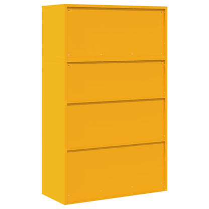 Opbergkast 2 st Mosterdgeel 90 x 40 x 145 cm Staal