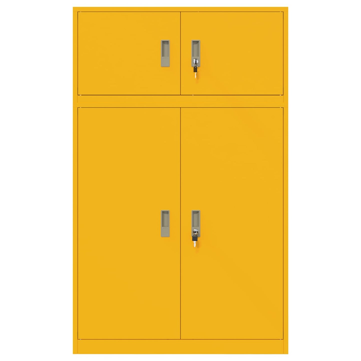 Opbergkast 2 st Mosterdgeel 90 x 40 x 145 cm Staal