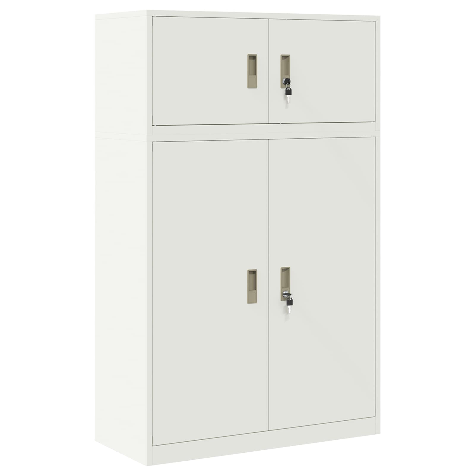 Opbergkast 2 st Wit 90 x 40 x 145 cm Staal Vergrendelbaar