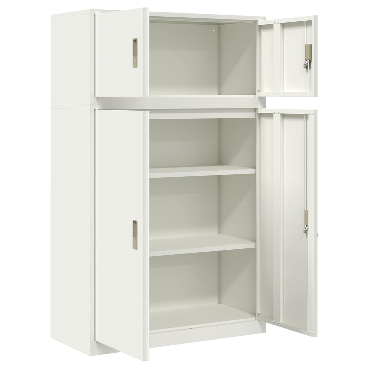 Opbergkast 2 st Wit 90 x 40 x 145 cm Staal Vergrendelbaar