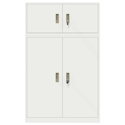 Opbergkast 2 st Wit 90 x 40 x 145 cm Staal Vergrendelbaar