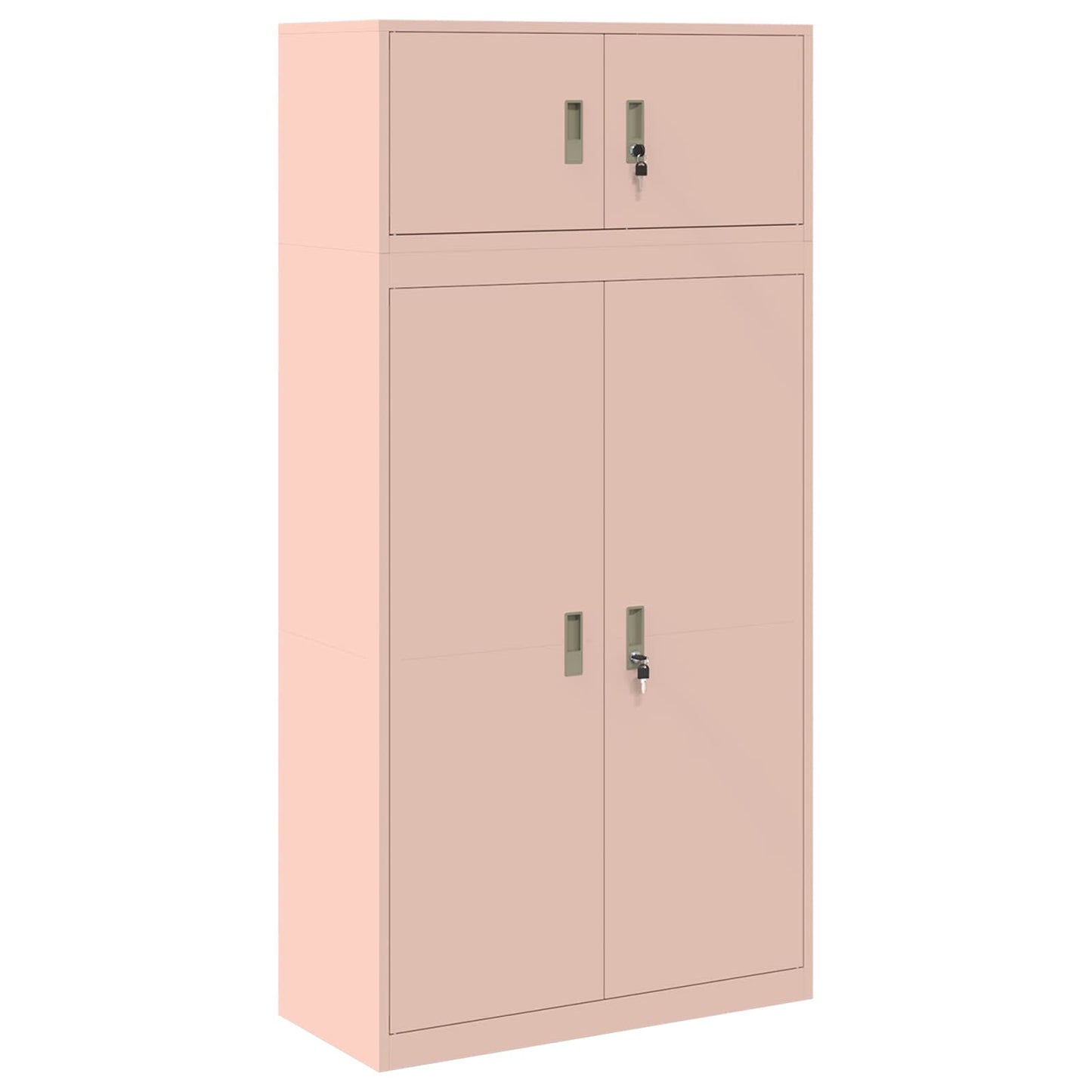 Opbergkast 2 st Roze 90 x 40 x 180 cm Staal Vergrendelbaar