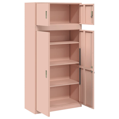 Opbergkast 2 st Roze 90 x 40 x 180 cm Staal Vergrendelbaar