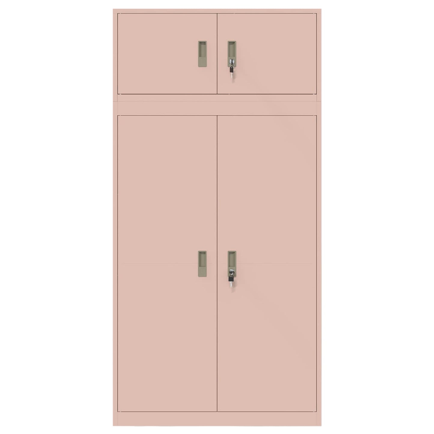 Opbergkast 2 st Roze 90 x 40 x 180 cm Staal Vergrendelbaar