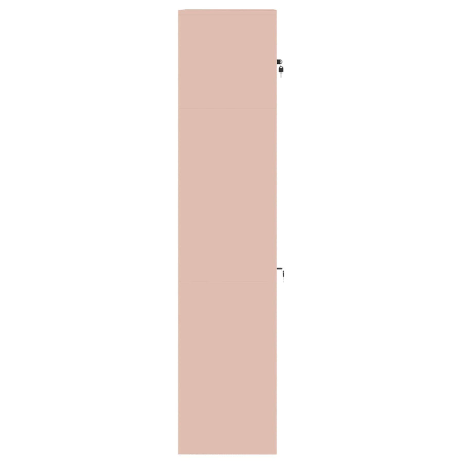 Opbergkast 2 st Roze 90 x 40 x 180 cm Staal Vergrendelbaar