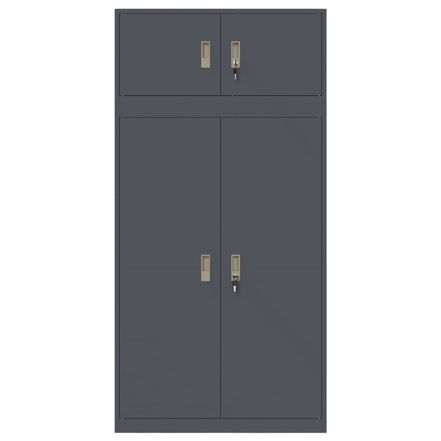 Opbergkast 2 st Antraciet 90 x 40 x 180 cm Staal Vergrendelbaar