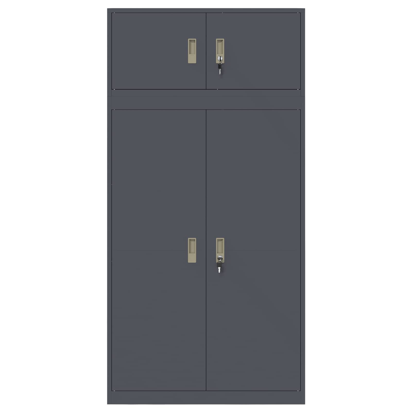 Opbergkast 2 st Antraciet 90 x 40 x 180 cm Staal Vergrendelbaar